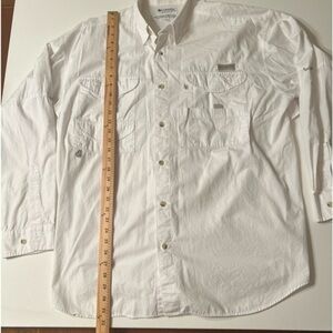 Men's Columbia PFG‎ Performance Fishing Gear Shirt White Cotton Size XL!! (D)